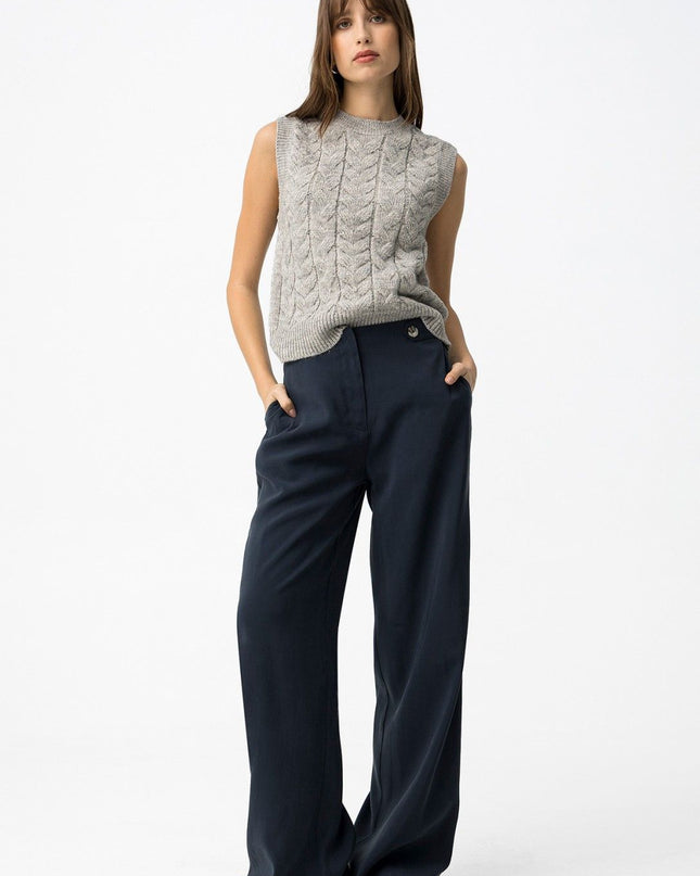 'Camelia' Trouser - Lyons Blue