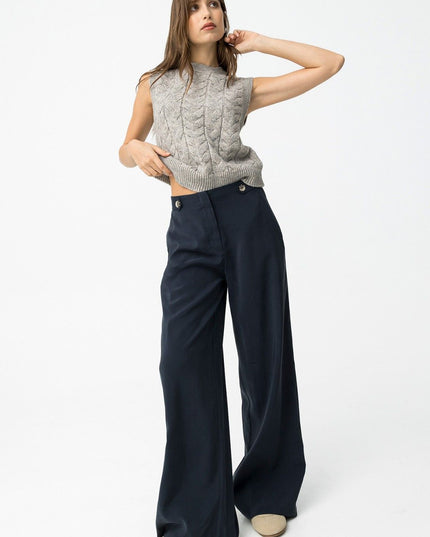 'Camelia' Trouser - Lyons Blue