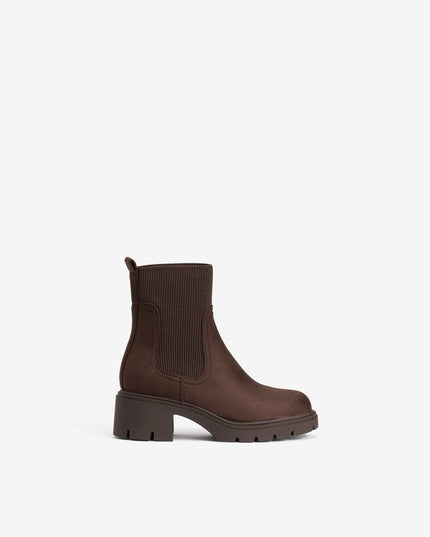 'Kamila' Mid-Calf Heeled Boot - After Dark