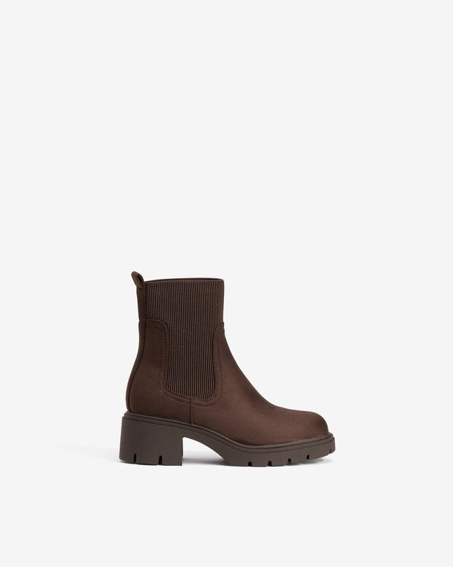 'Kamila' Mid-Calf Heeled Boot - After Dark