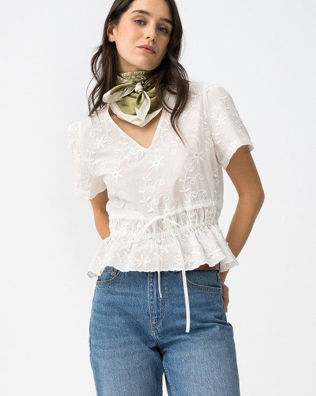 'Idalina' Blouse - Star White