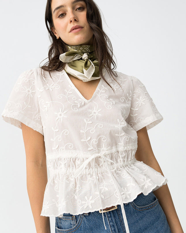 'Idalina' Blouse - Star White