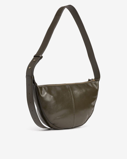 'Antonia' Half Moon Leather Handbag