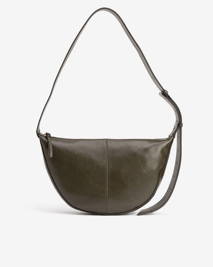 'Antonia' Half Moon Leather Handbag