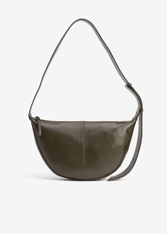 'Antonia' Half Moon Leather Handbag