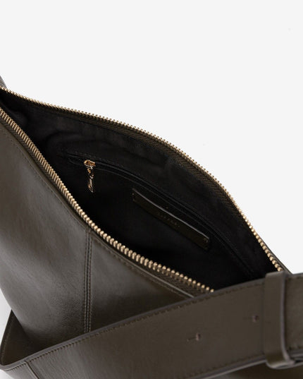 'Antonia' Half Moon Leather Handbag
