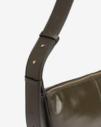 'Antonia' Half Moon Leather Handbag