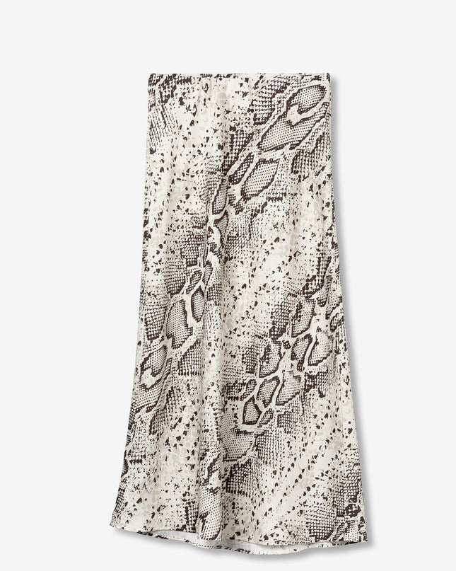 'Kansas' Satin Skirt - Snakeskin