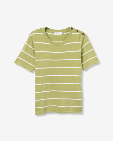'Rufina' Knit Top - Cedar Green