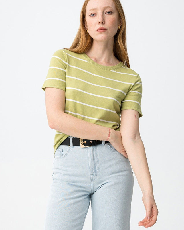 'Rufina' Knit Top - Cedar Green