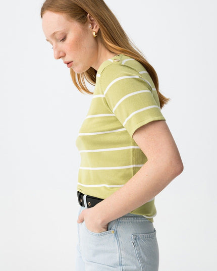 'Rufina' Knit Top - Cedar Green