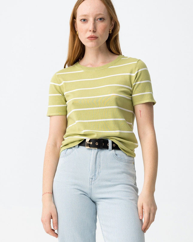 'Rufina' Knit Top - Cedar Green