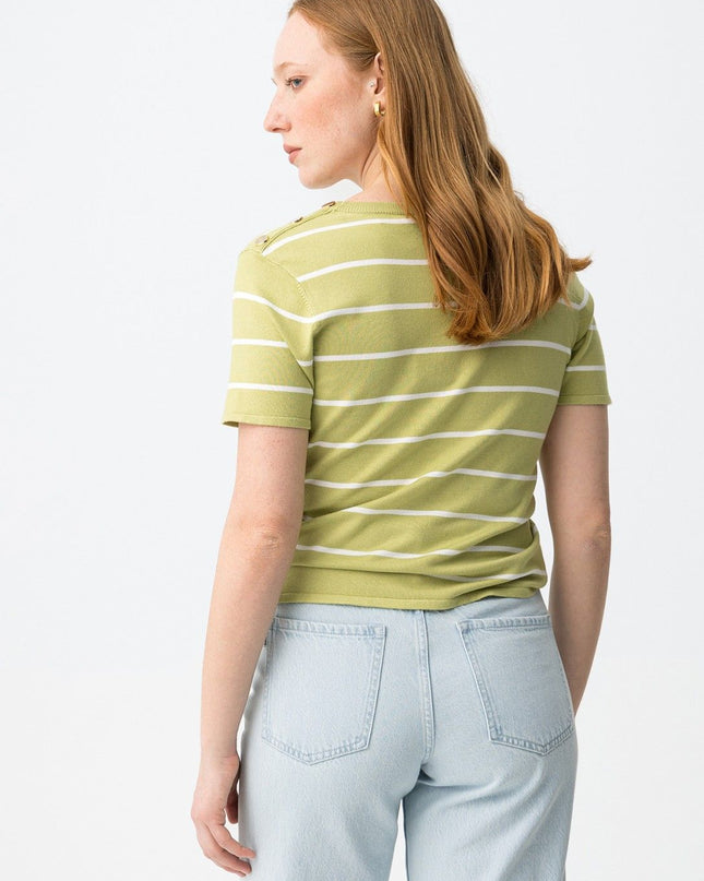 'Rufina' Knit Top - Cedar Green