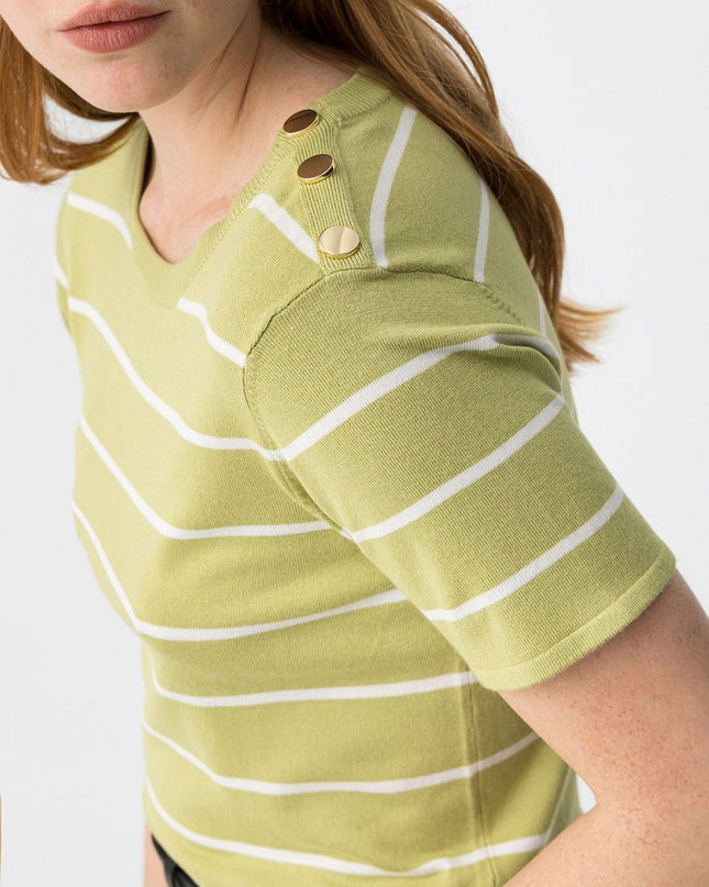 'Rufina' Knit Top - Cedar Green