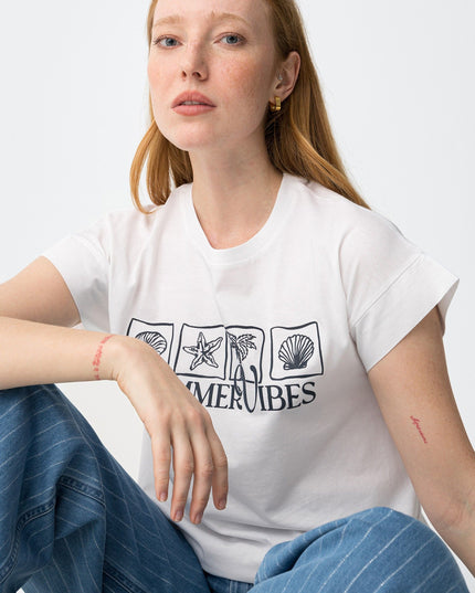 'Ella' T-Shirt - Star White