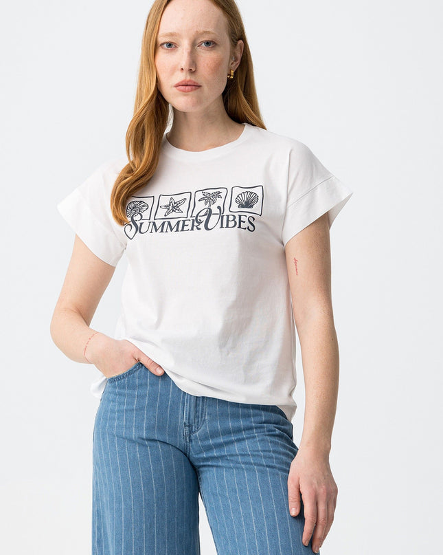 'Ella' T-Shirt - Star White