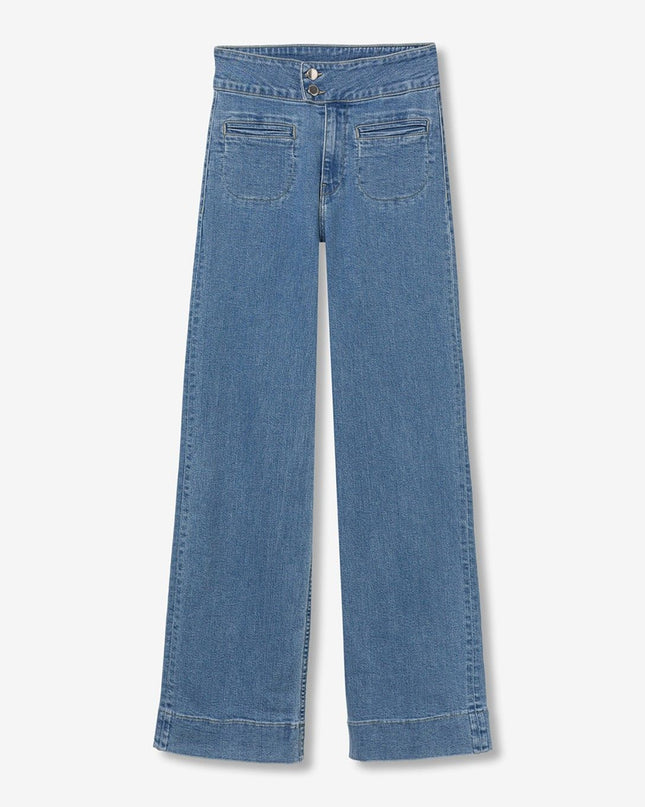 'Olivia' VB Wide Jean - Light Denim