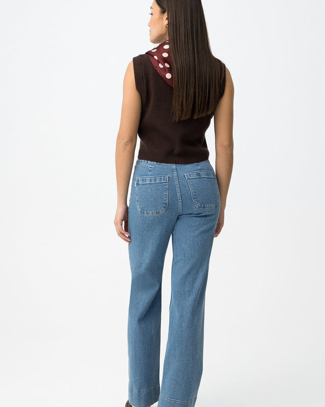 'Olivia' VB Wide Jean - Light Denim