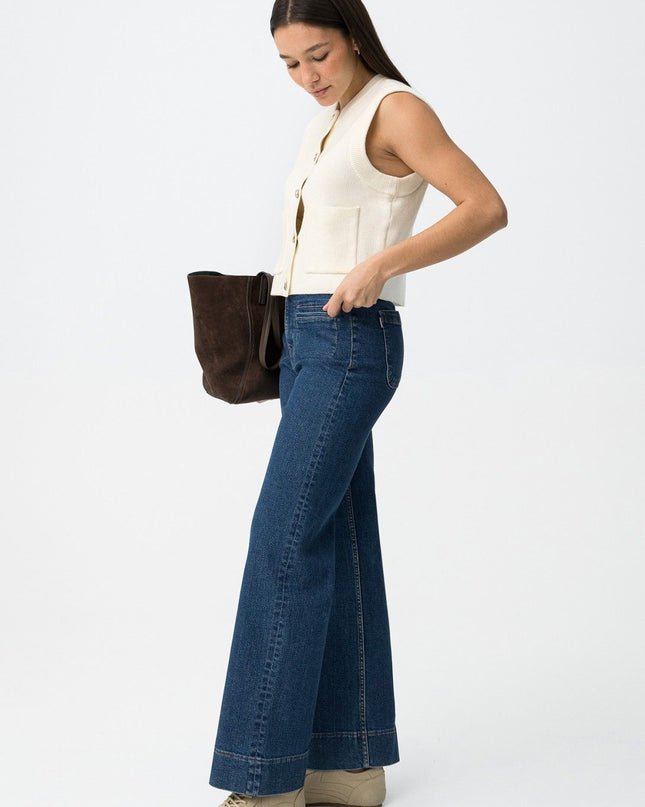 'Olivia' VB Wide Jean - Dark Denim