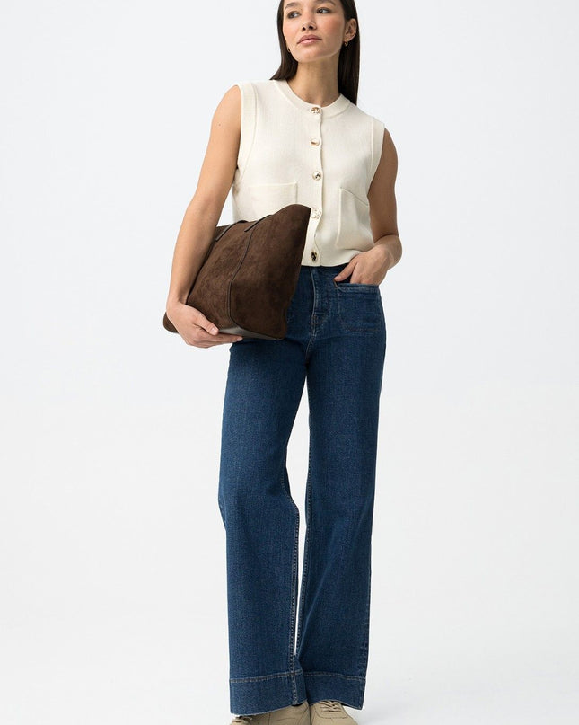 'Olivia' VB Wide Jean - Dark Denim