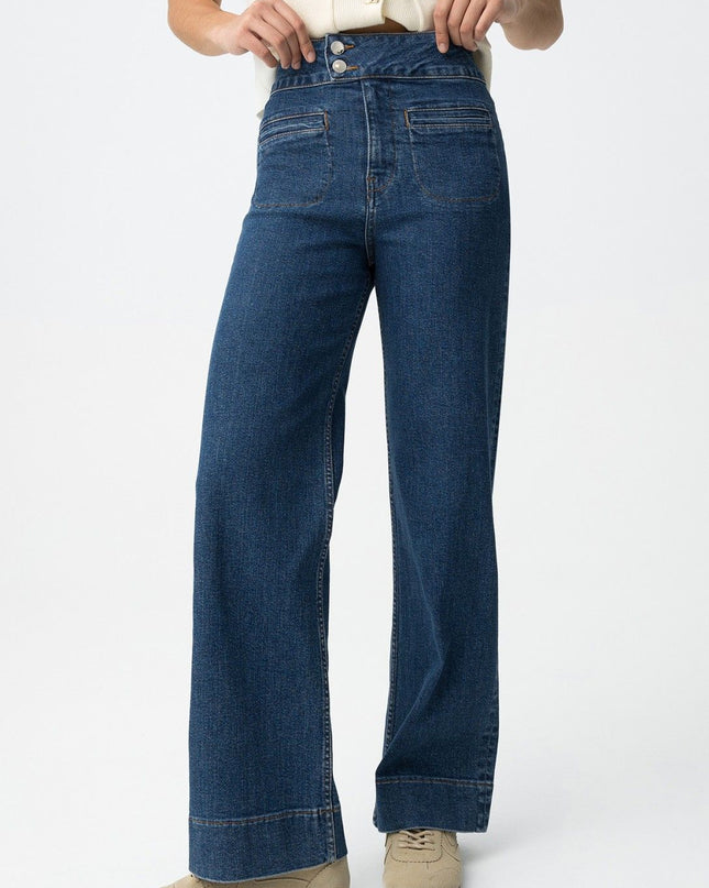 'Olivia' VB Wide Jean - Dark Denim