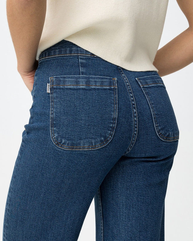 'Olivia' VB Wide Jean - Dark Denim