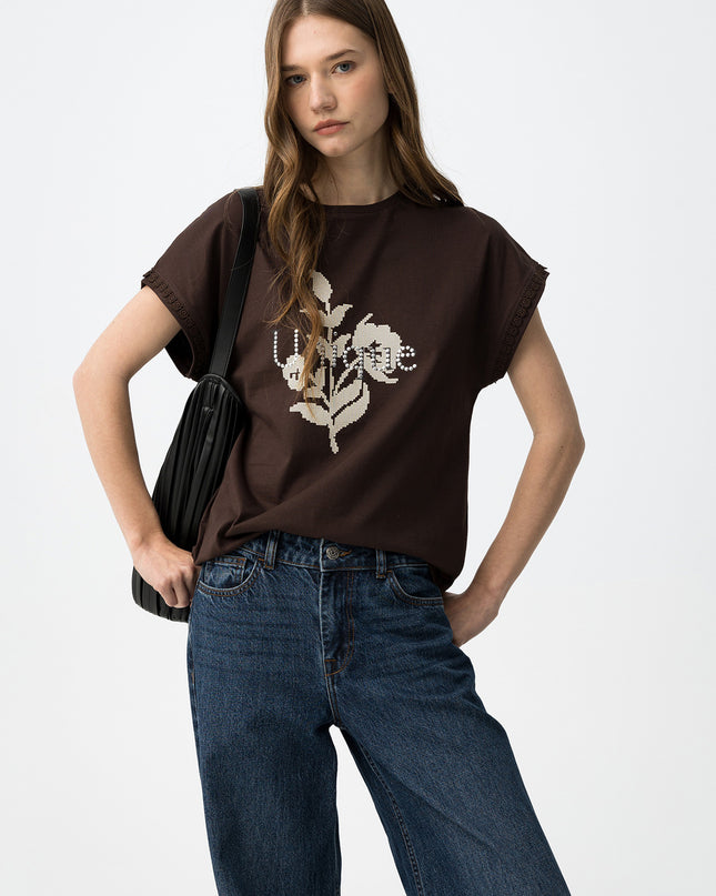 'Natalie' T-Shirt - Chocolate