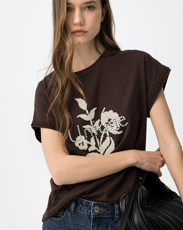 'Natalie' T-Shirt - Chocolate