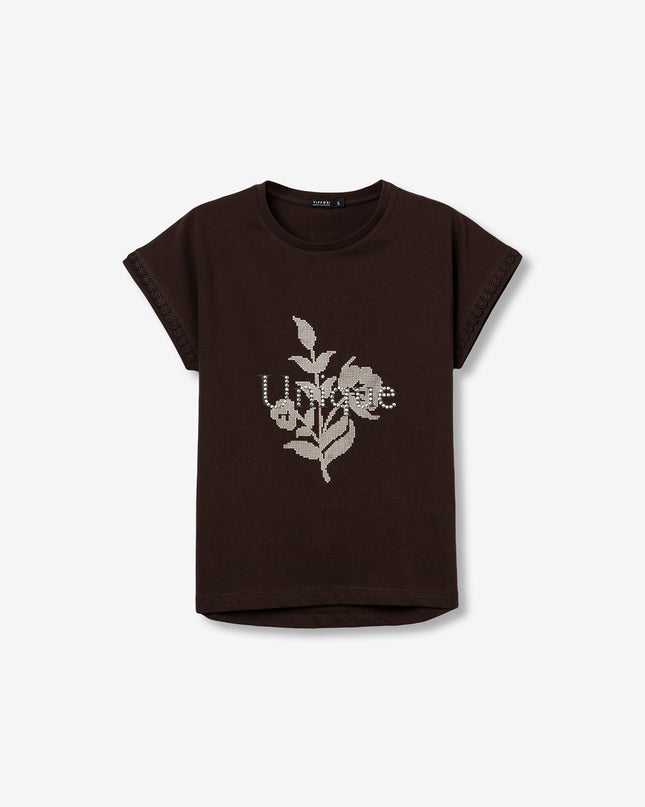 'Natalie' T-Shirt - Chocolate