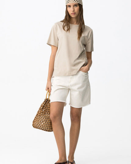 'Benny' Denim Shorts - Star White