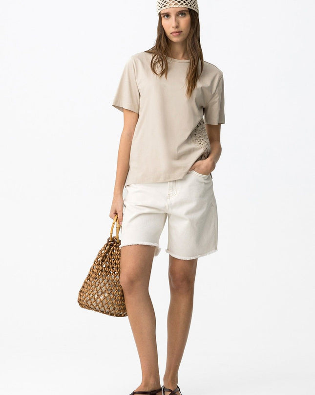 'Benny' Denim Shorts - Star White
