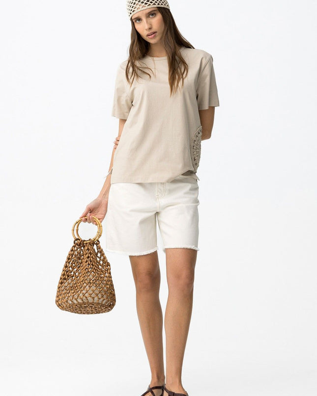 'Benny' Denim Shorts - Star White