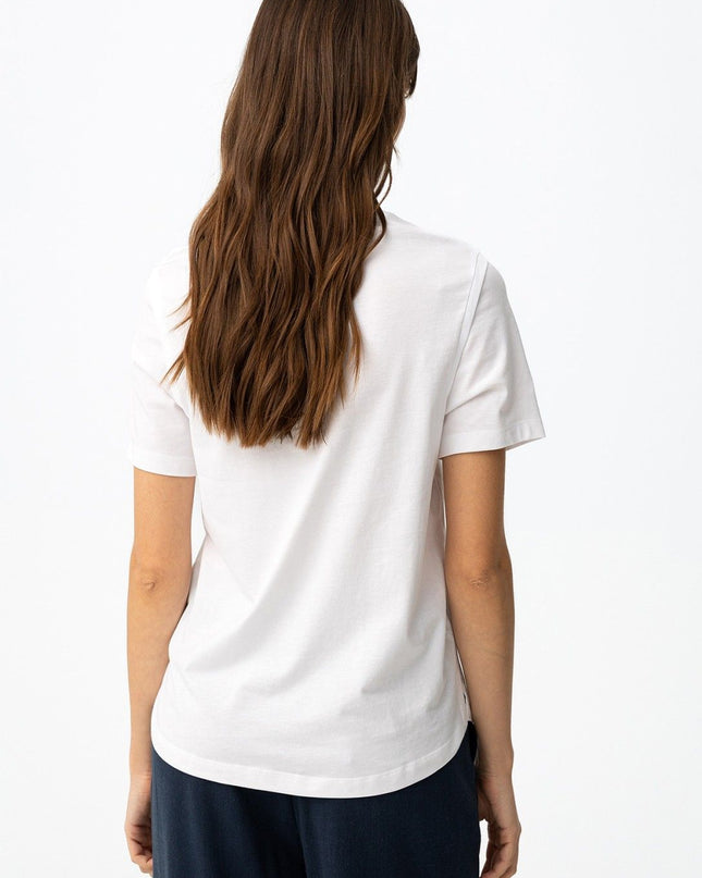 'Angel' Pearl Detail T-Shirt - Star White