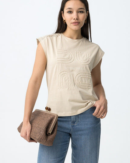 'Jellicent' T-Shirt - Beige