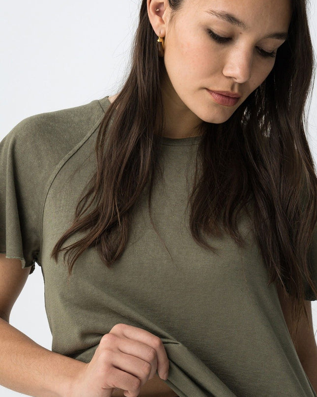 ‘Cooky’ Loose T-Shirt - Olive