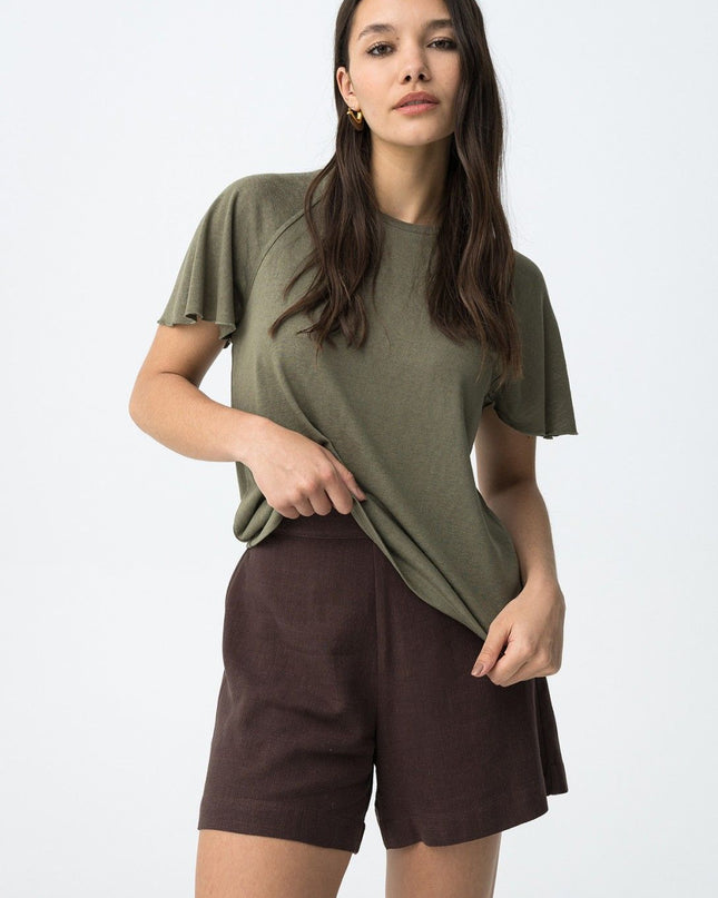 ‘Cooky’ Loose T-Shirt - Olive