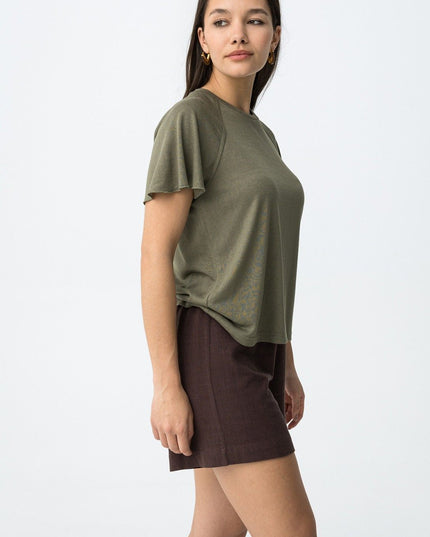 ‘Cooky’ Loose T-Shirt - Olive
