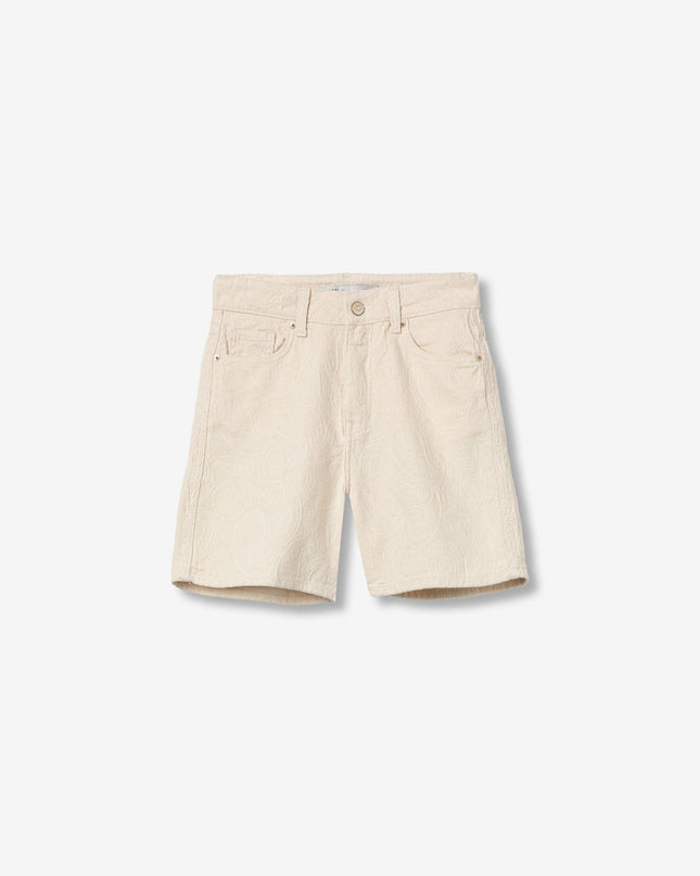 'Lana' Mom Textured Short - Cream