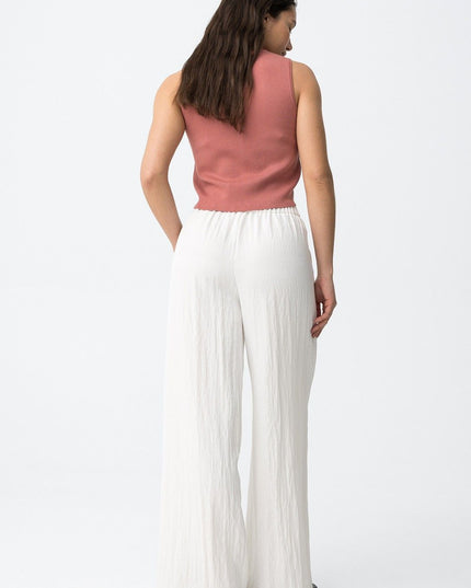 'Augusta' Palazzo Trouser - Star White