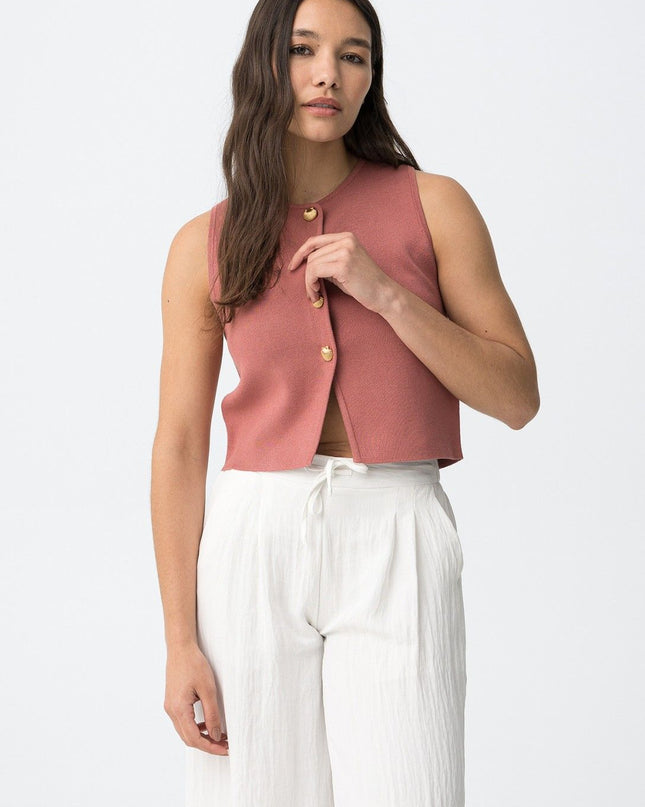 'Augusta' Palazzo Trouser - Star White