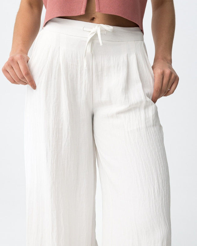 'Augusta' Palazzo Trouser - Star White