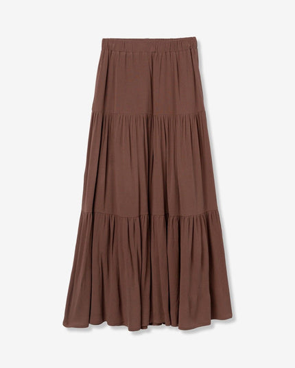 'Camponesa' Maxi Skirt - Chocolate Brown