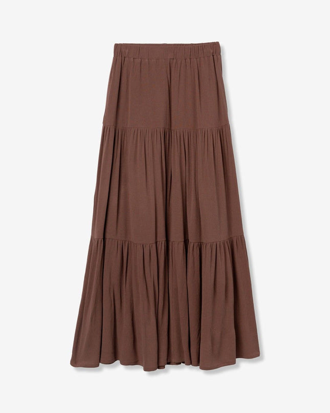 'Camponesa' Maxi Skirt - Chocolate Brown