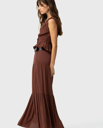 'Camponesa' Maxi Skirt - Chocolate Brown