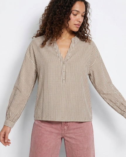 'Darcinda' V-Neck Blouse - Waterfall