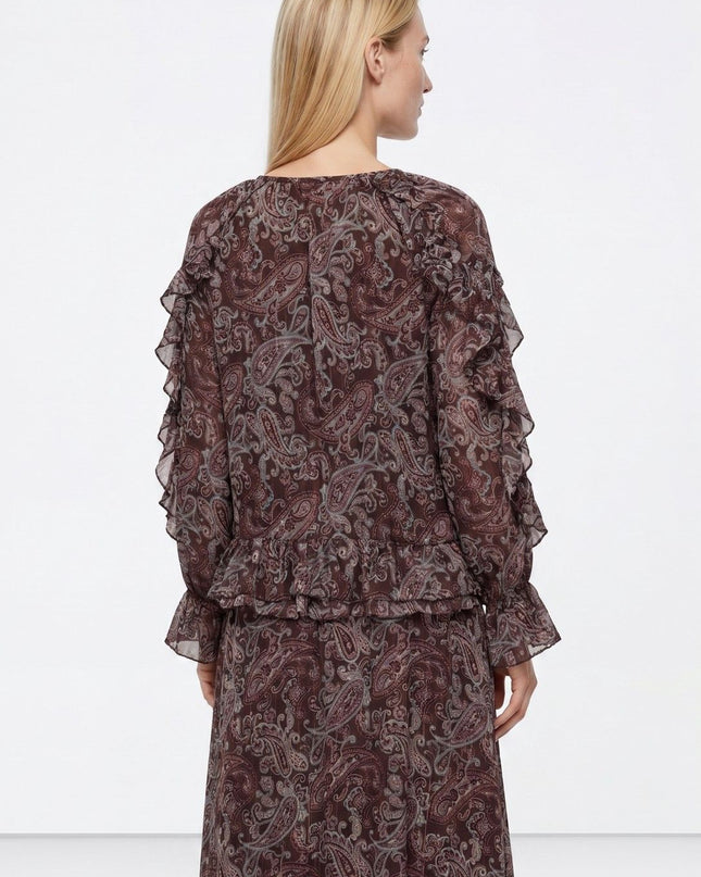 'Termas' Paisley Blouse - Brown