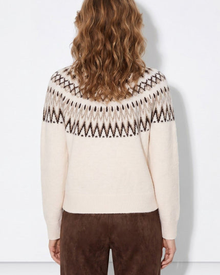 'Alberta' Nordic Knit Sweater - Birch