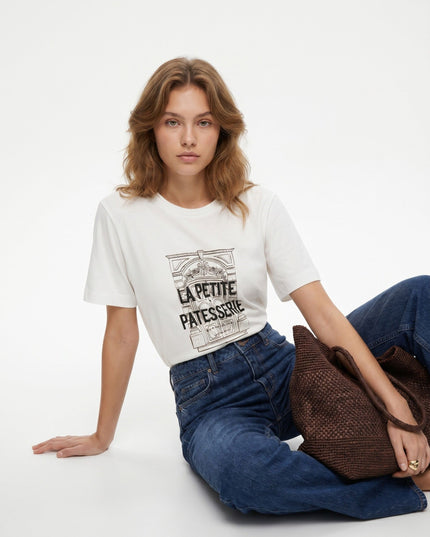 Bonchic White Short Sleeve Tee