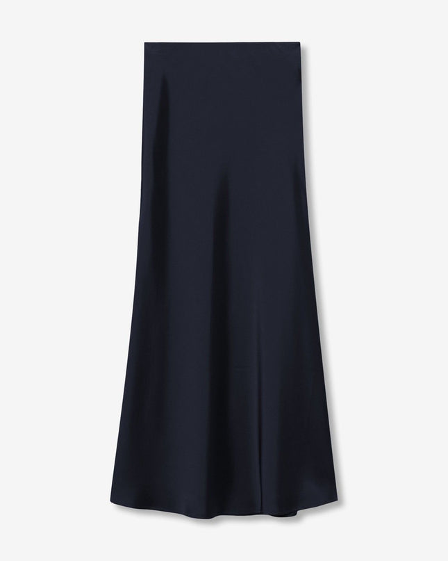 'Kansas' Satin Skirt - Lyons Blue