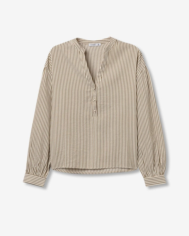 'Darcinda' V-Neck Blouse - Waterfall
